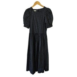 Laura Ashley Vintage Cottage Core ‎ Polka Dot Dress  6 UK 8